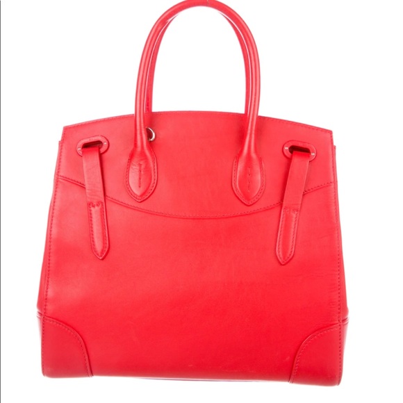 Ralph Lauren Ricky Red Leather Tote - Picture 4 of 13